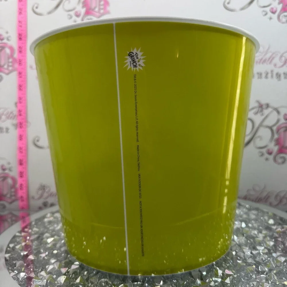 Grinch Face Popcorn Bucket - Bright Green bucket bowl